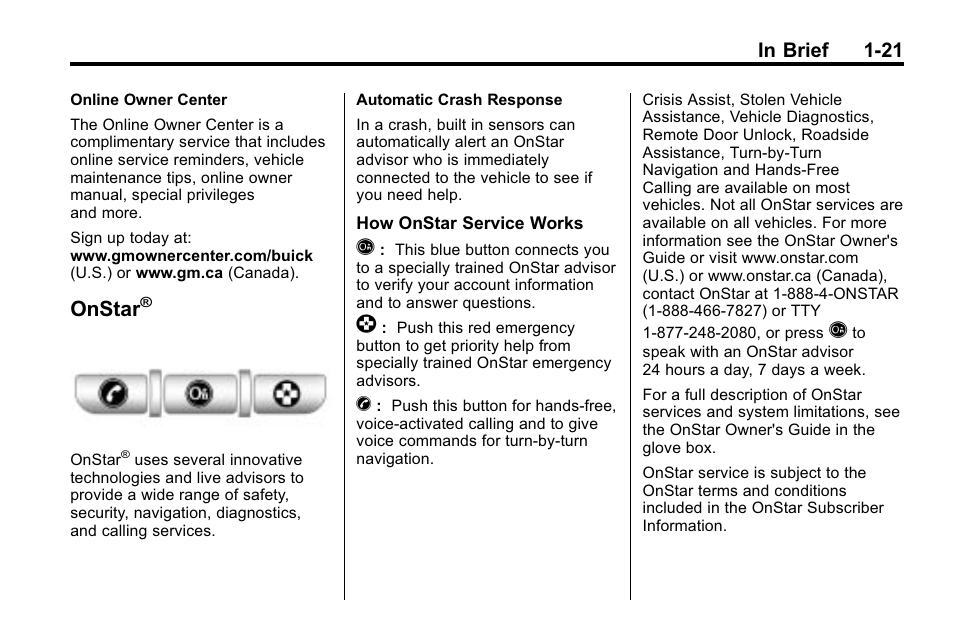 Onstar | Buick 2010 Enclave User Manual | Page 27 / 440