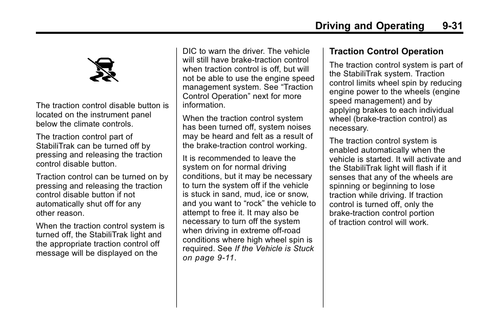 Driving and operating 9-31 | Buick 2010 Enclave User Manual | Page 275 / 440