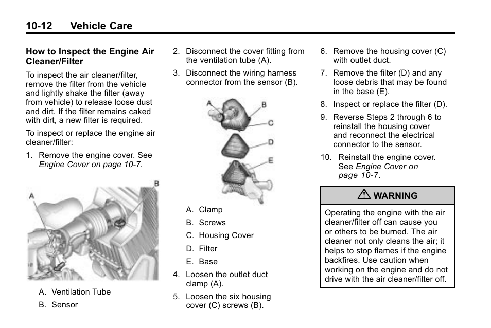 12 vehicle care | Buick 2010 Enclave User Manual | Page 314 / 440