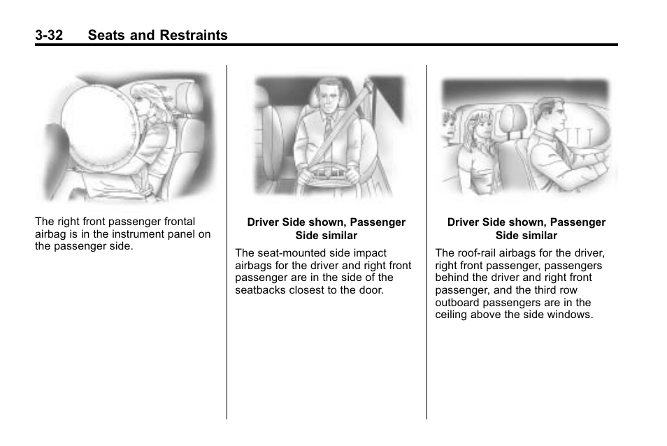 32 seats and restraints | Buick 2010 Enclave User Manual | Page 82 / 440