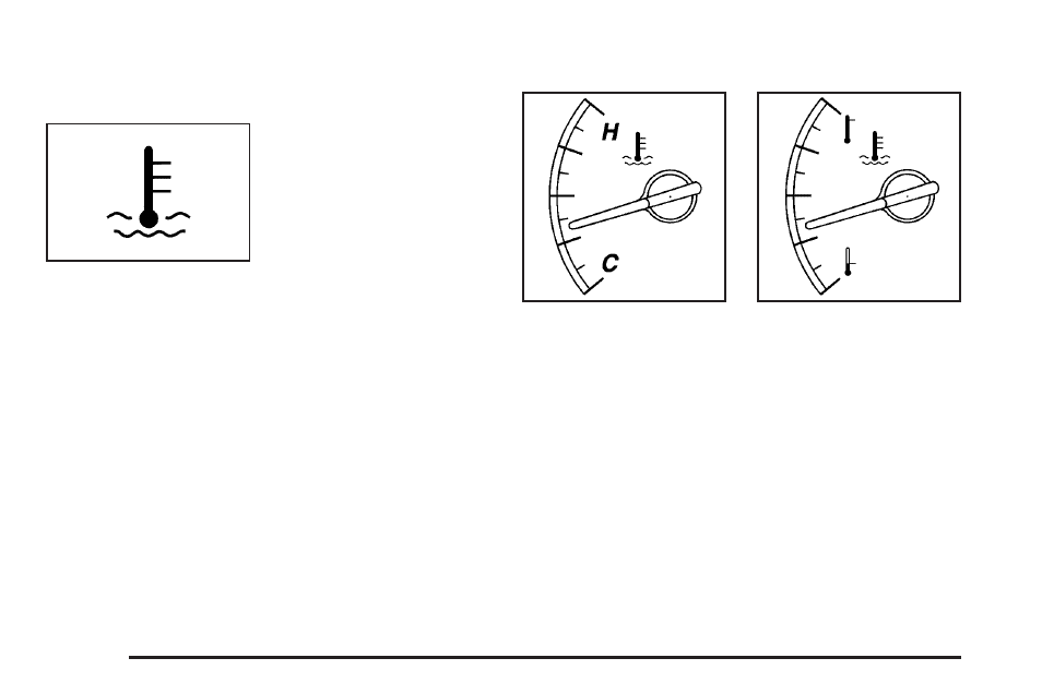 Engine coolant temperature warning light, Engine coolant temperature gage | Buick 2009 Lucerne User Manual | Page 184 / 442