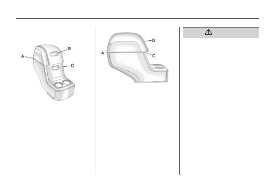 Second row center console, Second row center, Console -50 | Buick 2009 Enclave User Manual | Page 114 / 410