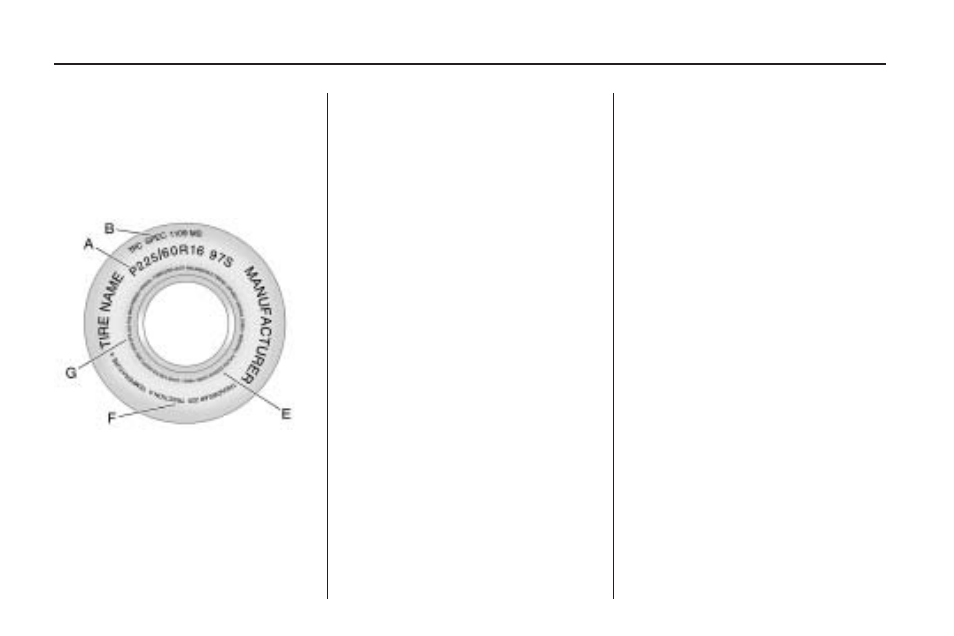 Tire sidewall labeling, Tire sidewall labeling -38 | Buick 2009 Enclave User Manual | Page 310 / 410