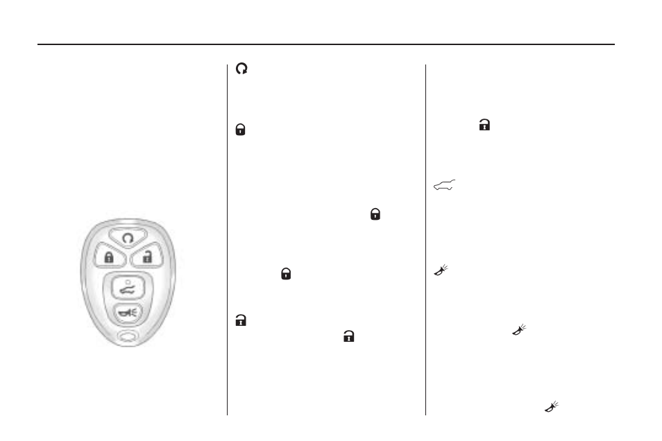 Remote keyless entry (rke) system operation, Remote keyless entry (rke), System operation -4 | Buick 2009 Enclave User Manual | Page 68 / 410