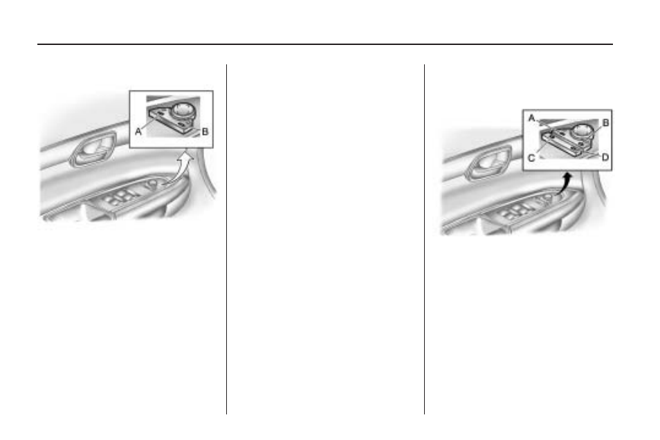 Outside power mirrors, Outside power foldaway mirrors, Outside power mirrors -32 outside power foldaway | Mirrors -32 | Buick 2009 Enclave User Manual | Page 96 / 410