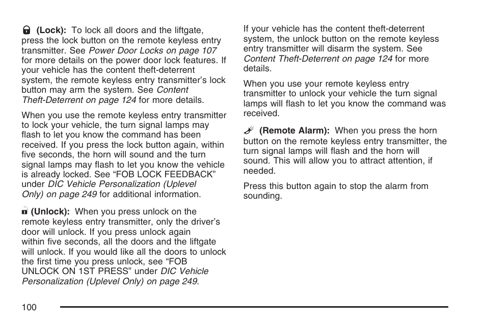 Buick 2007 Terraza User Manual | Page 100 / 562