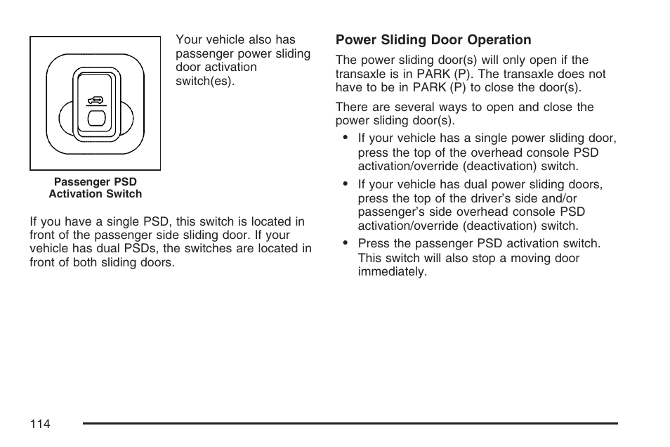 Buick 2007 Terraza User Manual | Page 114 / 562