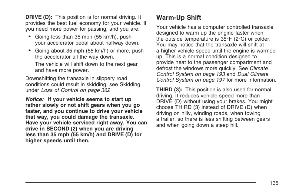 Buick 2007 Terraza User Manual | Page 135 / 562