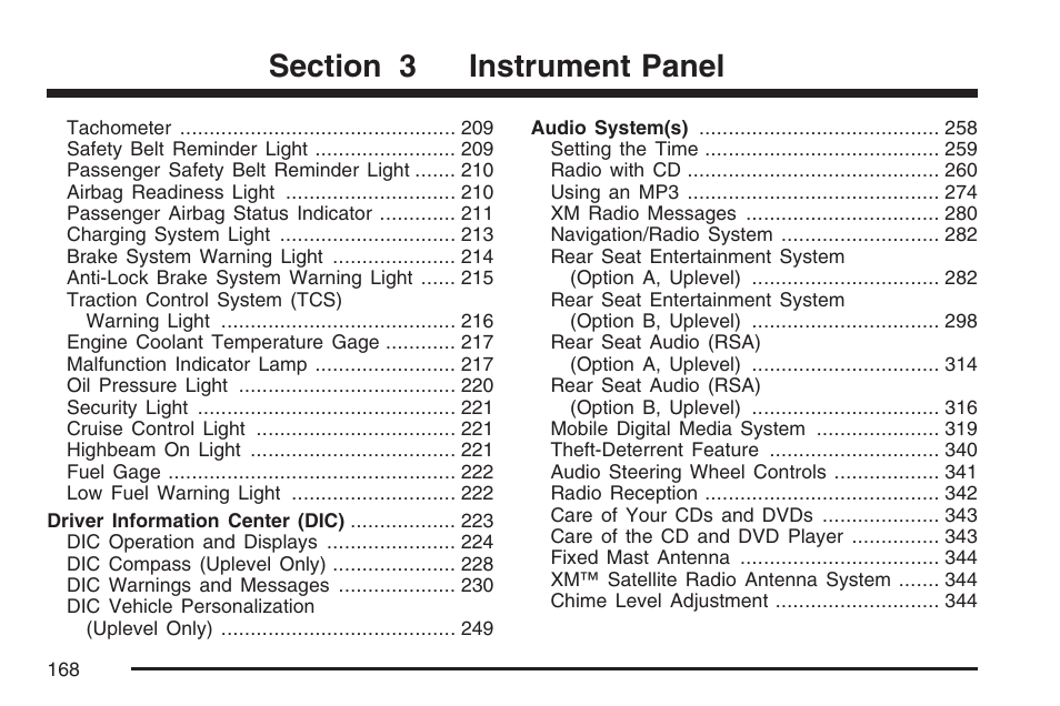 Buick 2007 Terraza User Manual | Page 168 / 562