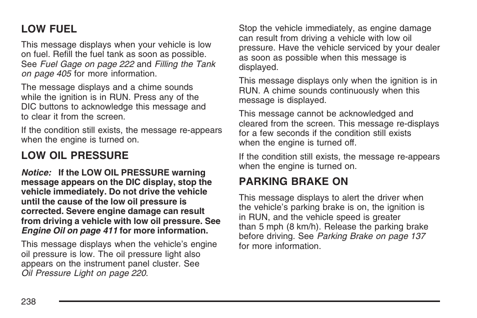 Buick 2007 Terraza User Manual | Page 238 / 562