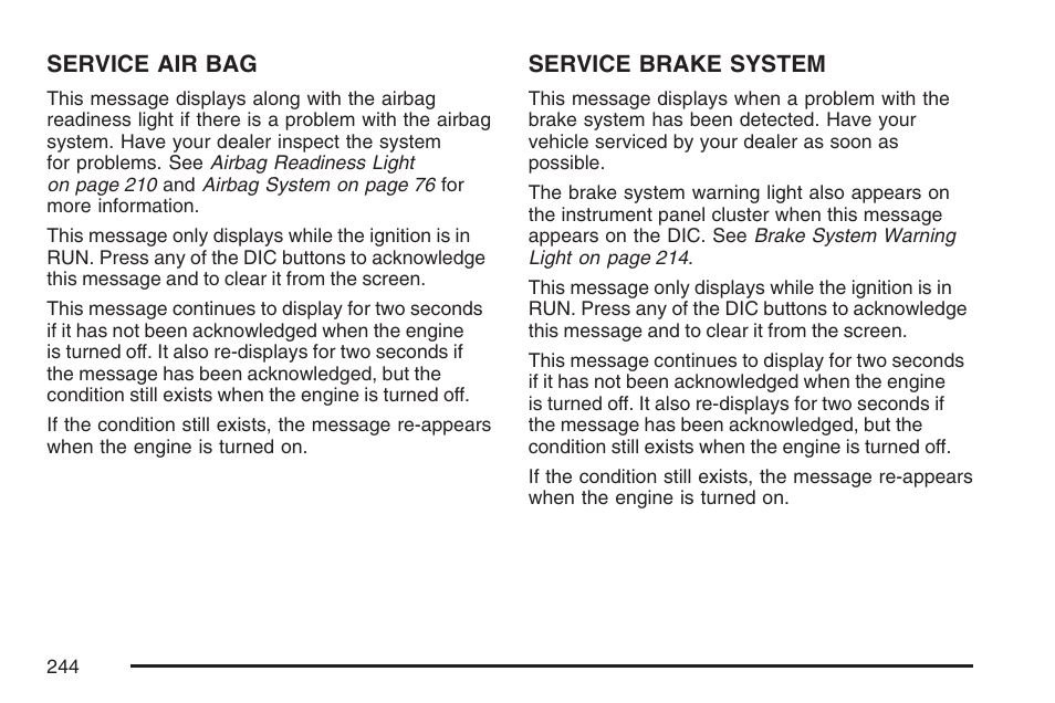 Buick 2007 Terraza User Manual | Page 244 / 562