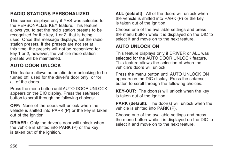 Buick 2007 Terraza User Manual | Page 256 / 562