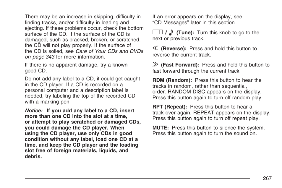 Buick 2007 Terraza User Manual | Page 267 / 562