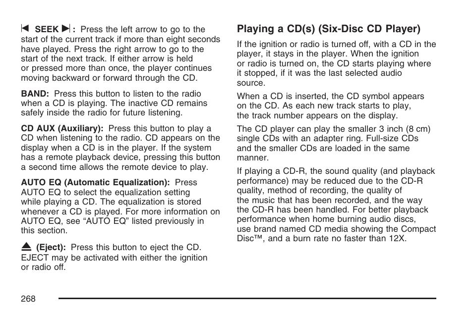 Buick 2007 Terraza User Manual | Page 268 / 562