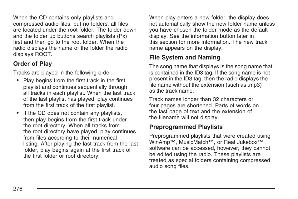 Buick 2007 Terraza User Manual | Page 276 / 562