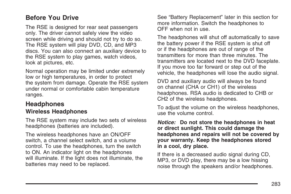 Buick 2007 Terraza User Manual | Page 283 / 562