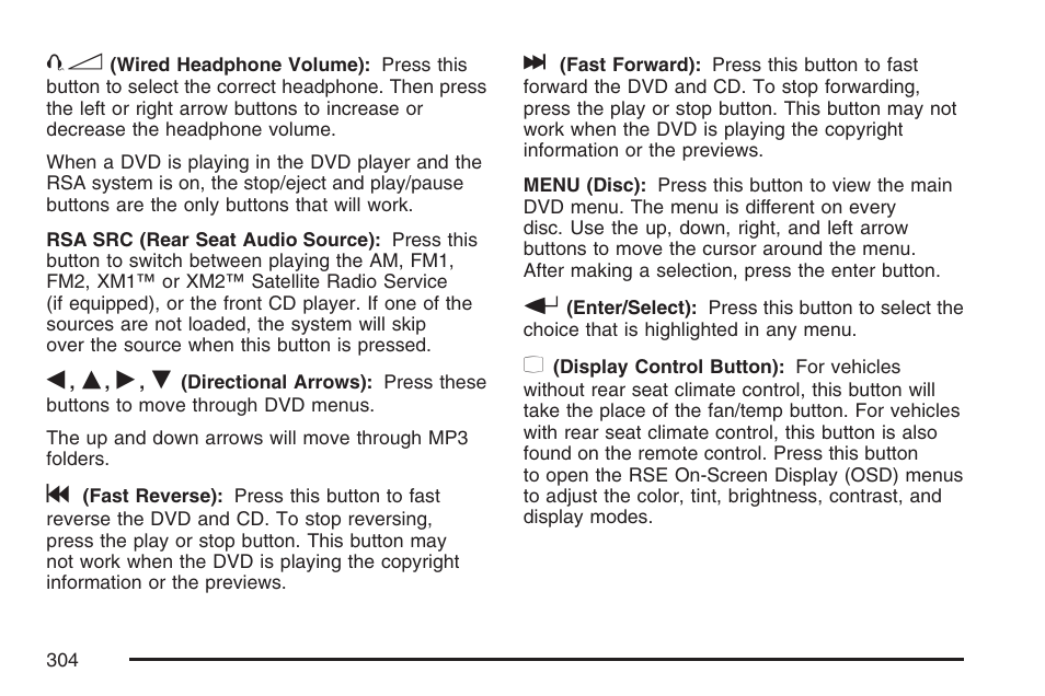 Buick 2007 Terraza User Manual | Page 304 / 562