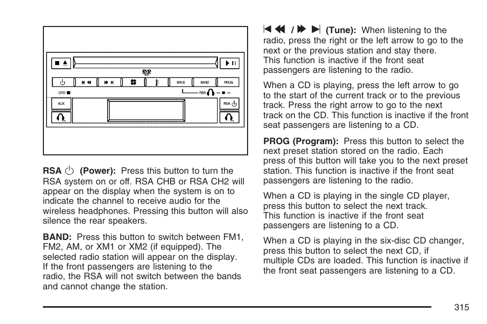 Buick 2007 Terraza User Manual | Page 315 / 562