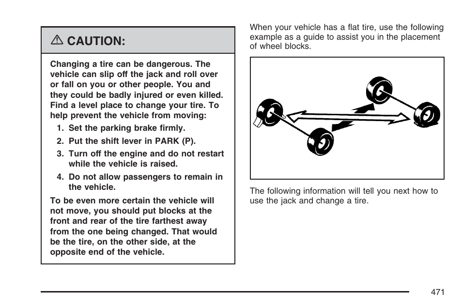 Caution | Buick 2007 Terraza User Manual | Page 471 / 562