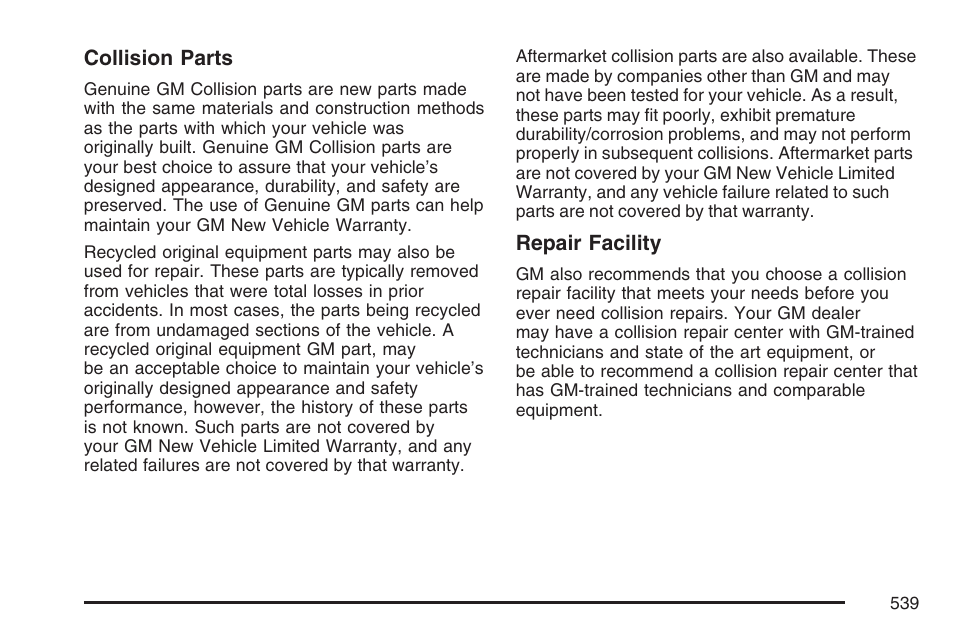 Buick 2007 Terraza User Manual | Page 539 / 562