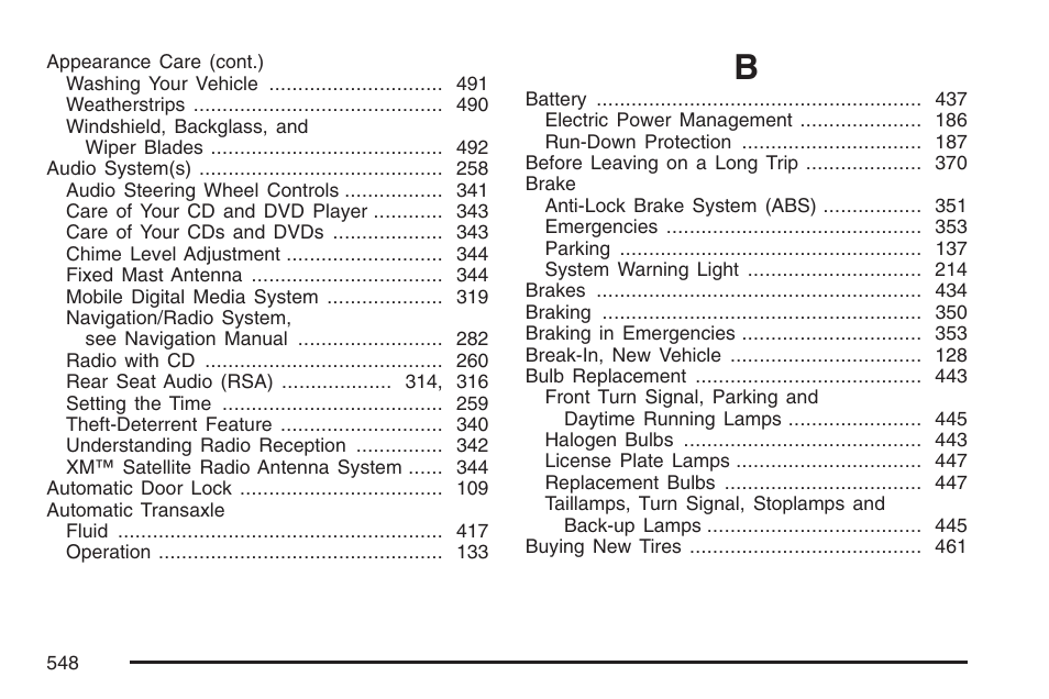 Buick 2007 Terraza User Manual | Page 548 / 562