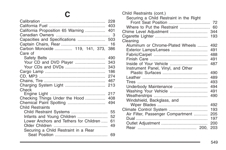 Buick 2007 Terraza User Manual | Page 549 / 562