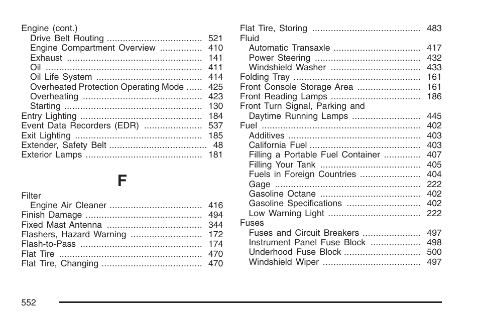 Buick 2007 Terraza User Manual | Page 552 / 562