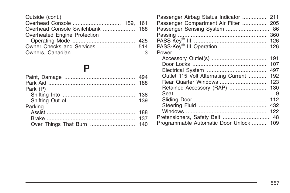 Buick 2007 Terraza User Manual | Page 557 / 562