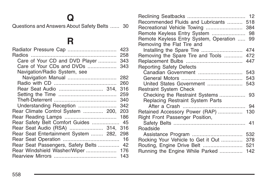 Buick 2007 Terraza User Manual | Page 558 / 562