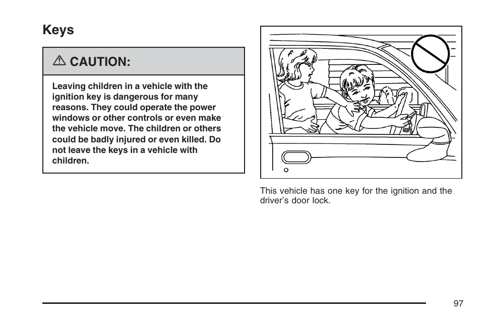 Keys | Buick 2007 Terraza User Manual | Page 97 / 562