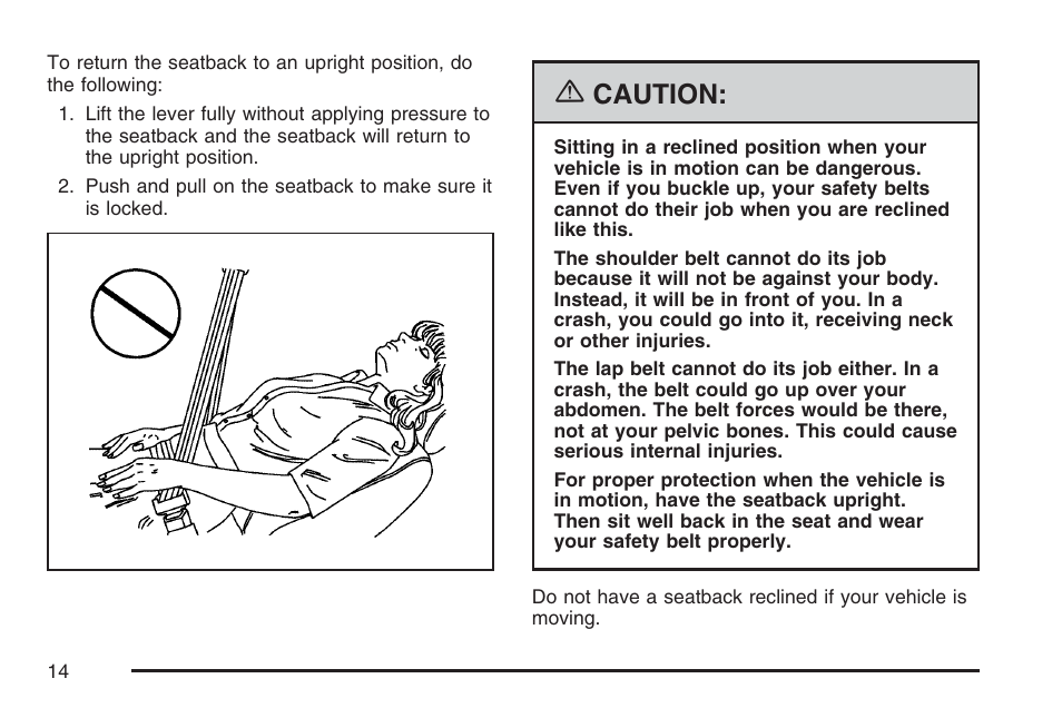 Caution | Buick 2007 Rendezvous User Manual | Page 14 / 528