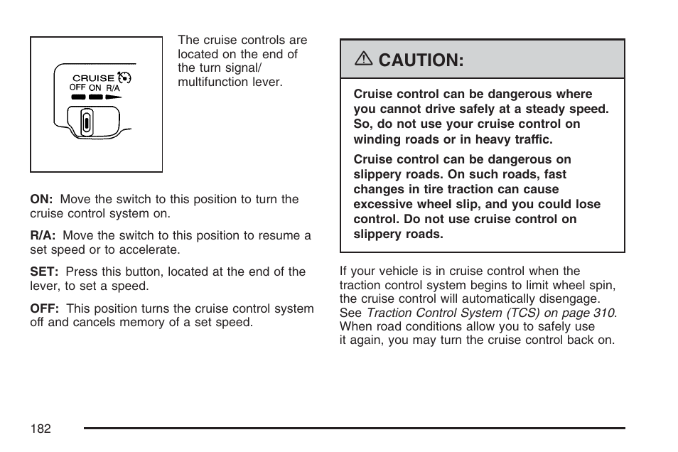 Caution | Buick 2007 Rendezvous User Manual | Page 182 / 528