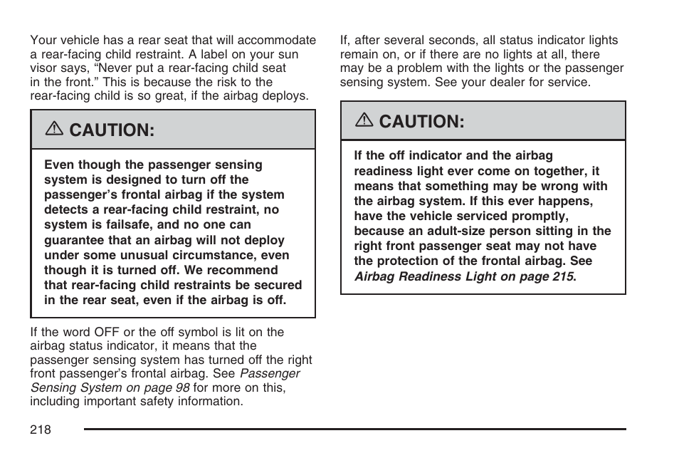 Buick 2007 Rendezvous User Manual | Page 218 / 528