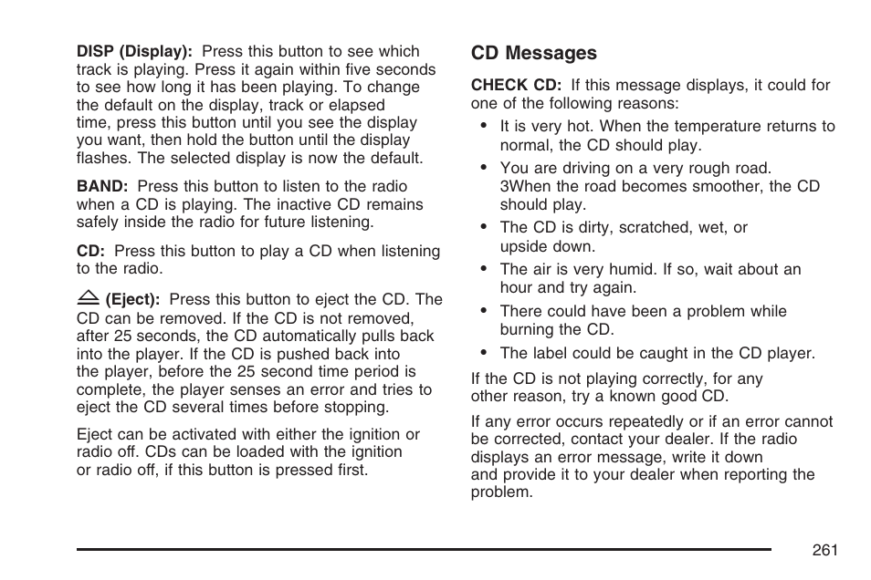 Buick 2007 Rendezvous User Manual | Page 261 / 528