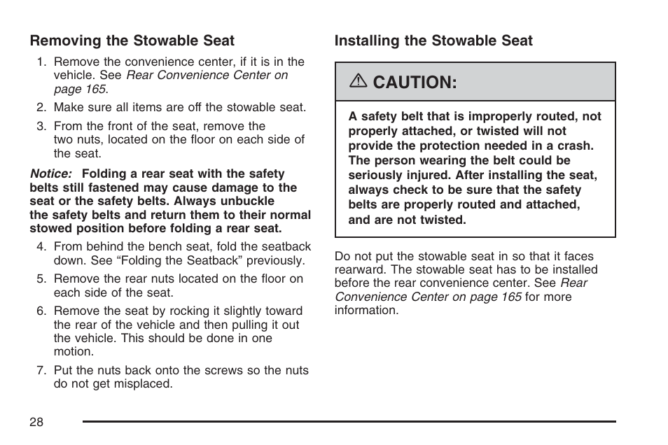 Caution | Buick 2007 Rendezvous User Manual | Page 28 / 528