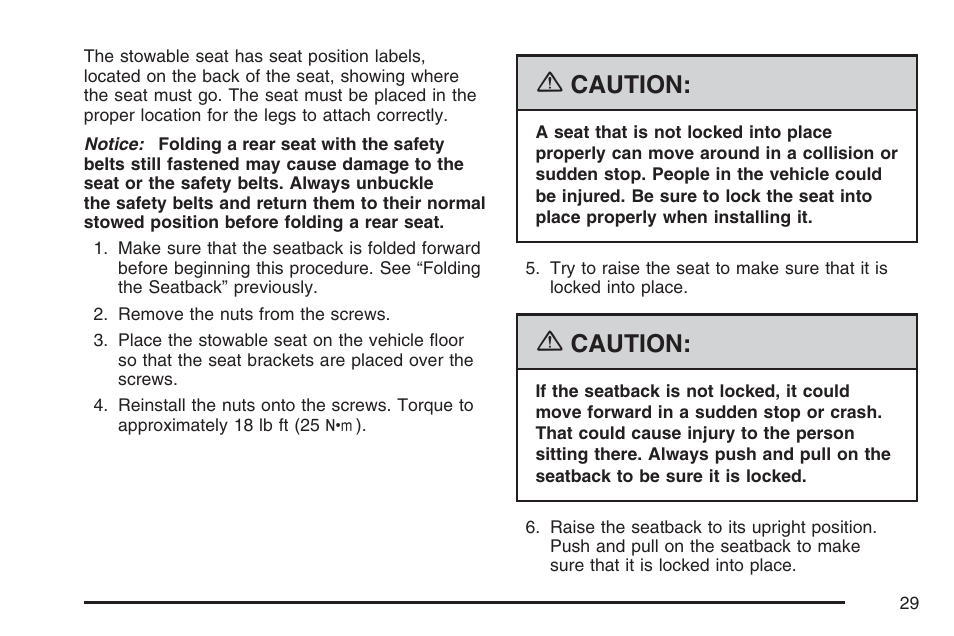 Caution | Buick 2007 Rendezvous User Manual | Page 29 / 528