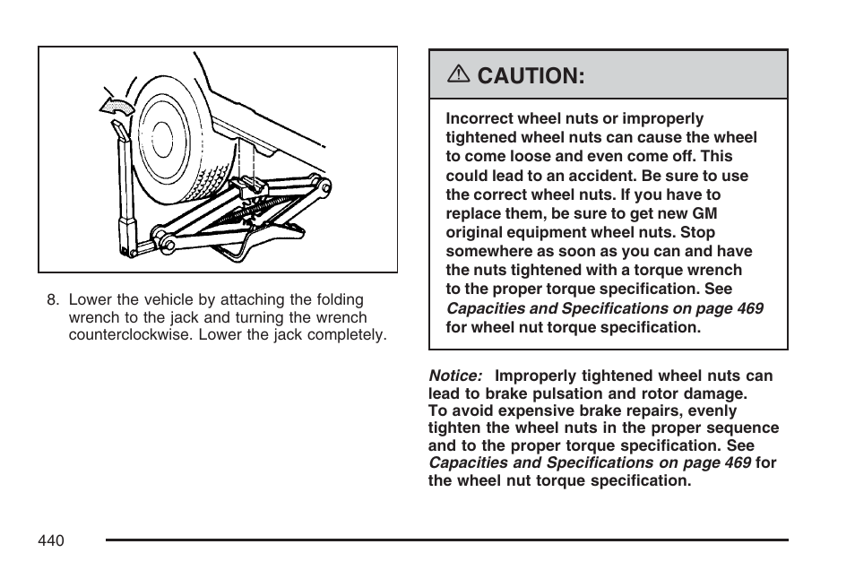 Caution | Buick 2007 Rendezvous User Manual | Page 440 / 528