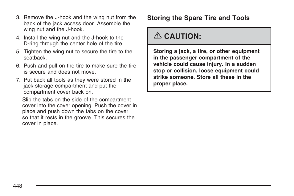 Caution | Buick 2007 Rendezvous User Manual | Page 448 / 528