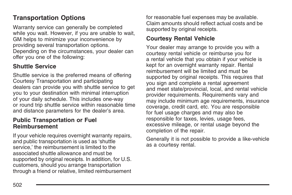 Buick 2007 Rendezvous User Manual | Page 502 / 528