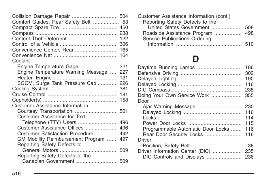 Buick 2007 Rendezvous User Manual | Page 516 / 528