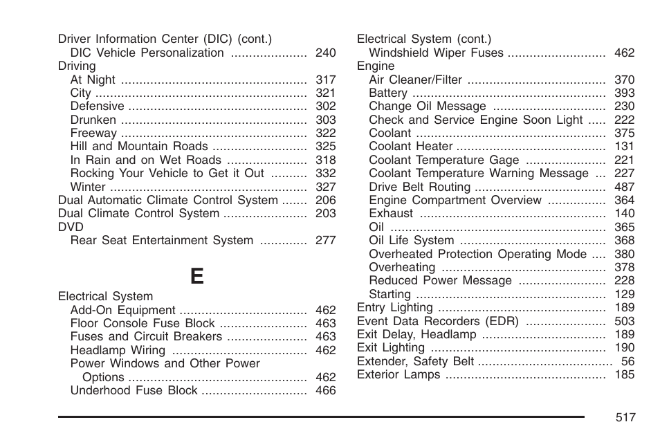 Buick 2007 Rendezvous User Manual | Page 517 / 528