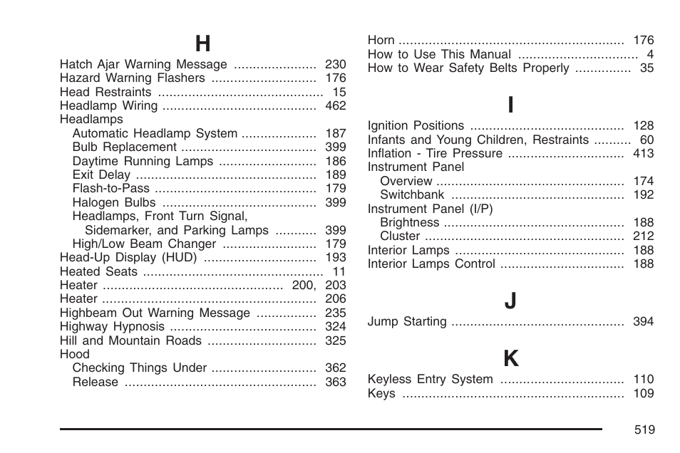 Buick 2007 Rendezvous User Manual | Page 519 / 528