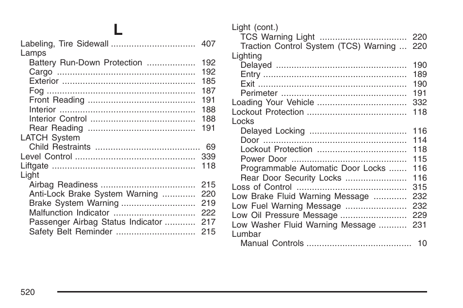 Buick 2007 Rendezvous User Manual | Page 520 / 528