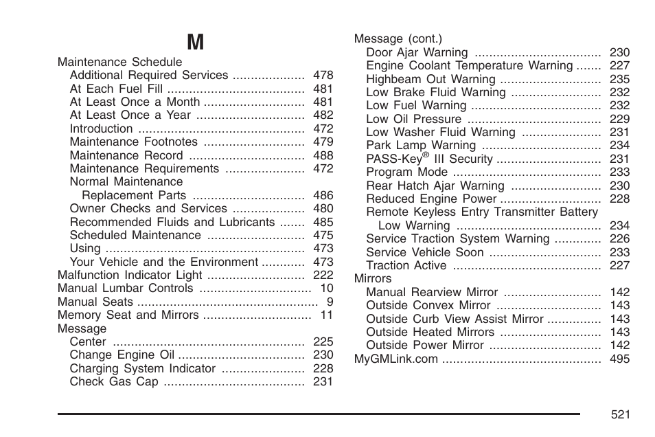 Buick 2007 Rendezvous User Manual | Page 521 / 528