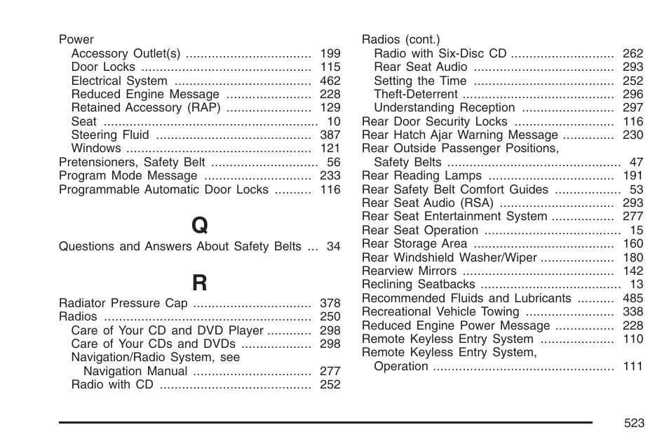 Buick 2007 Rendezvous User Manual | Page 523 / 528