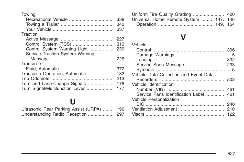 Buick 2007 Rendezvous User Manual | Page 527 / 528