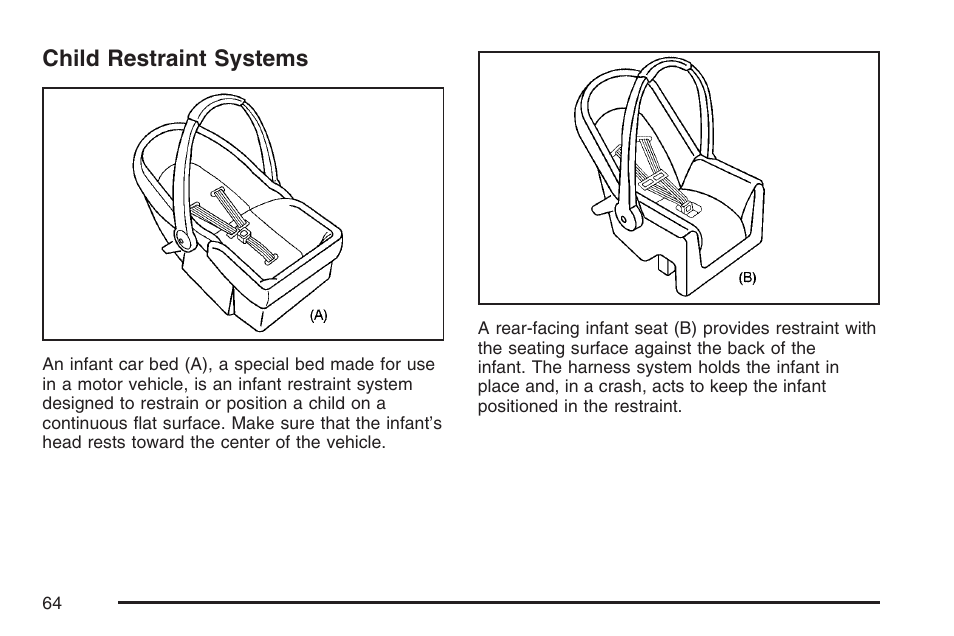 Child restraint systems | Buick 2007 Rendezvous User Manual | Page 64 / 528