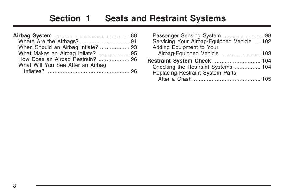 Buick 2007 Rendezvous User Manual | Page 8 / 528