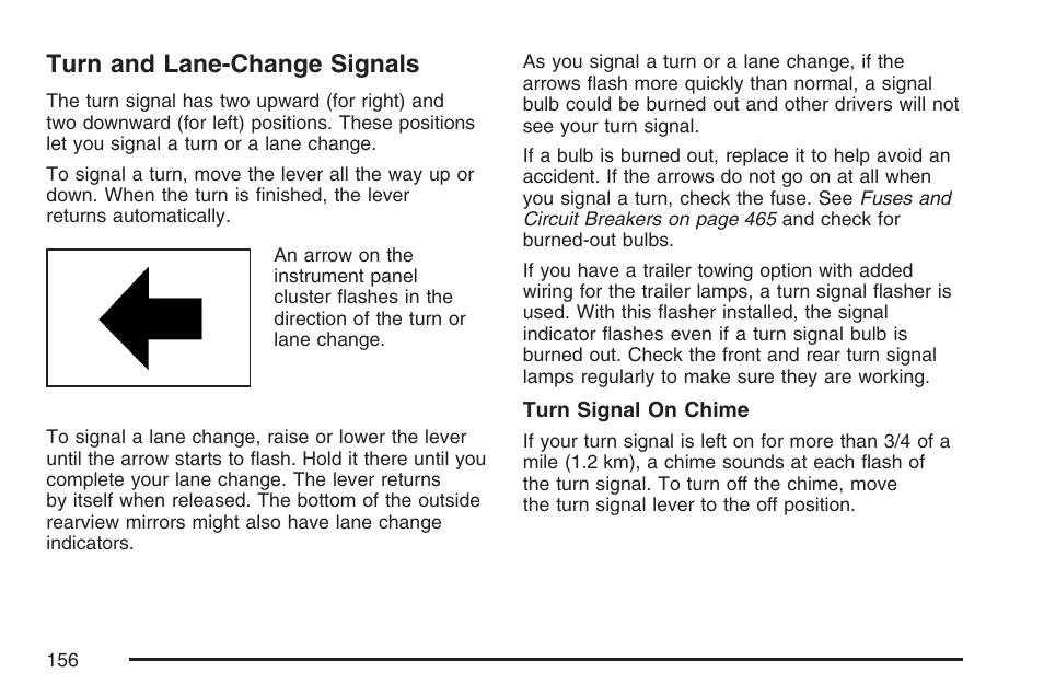 Turn and lane-change signals | Buick 2007 Rainier User Manual | Page 156 / 534