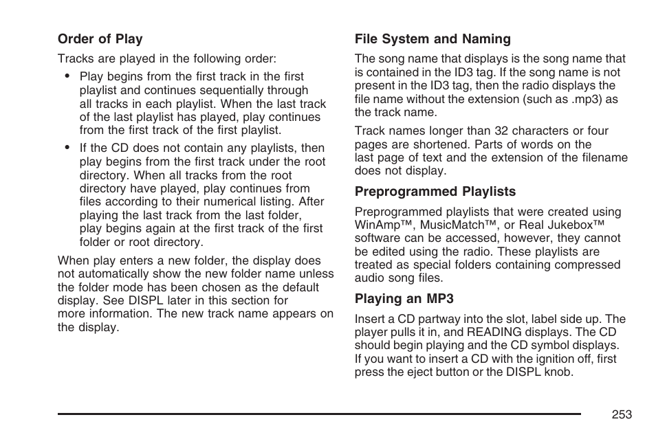 Buick 2007 Rainier User Manual | Page 253 / 534